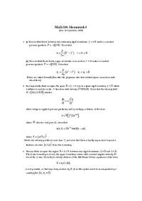 Homework #5 with Solutions - Applied Mathematics I | MATH 514