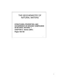 The Geochemistry of the Natural Waters | GEOL 464