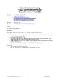 Data Structures II - Modifying Simon's Linked List Program at Wentworth