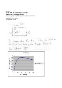 Homework #3 Solution for TECH 208 - Electricity Survey, Fall 2005, EWU