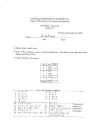 Quiz 1 Solutions - Introduction to Computer Engineering | ECE 2030 ...