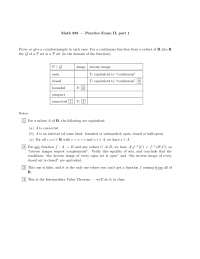 Practice Exam 2 - Real Analysis I | MATH 323 - Docsity