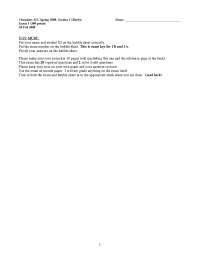 General Chemistry Science - Solved Exam 1 | CHEM 112 - Docsity