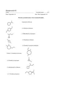 Practice Homework 3 - Organic Chemistry | CHEM 306