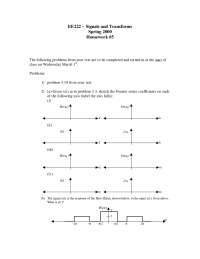 Homework 5 Sample Questions - Signals and Systems - Spring 2000 | ECE ...