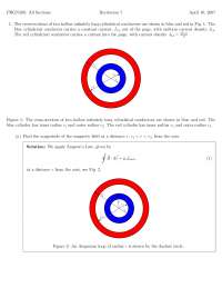 Physics II for Electromagnetism and Optics - Final Exam Solutions 2007 ...