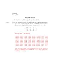 Resolution of 4 Practice Problems on Coding Theory - Homework 5 | MATH ...