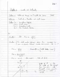 Limits and Continuity in Calculus l - Handwritten Notes | MATH 1634 ...