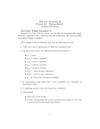 Project 1 Report on Using a Maple Worksheet - Calculus II | MA 112 ...
