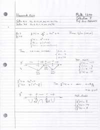Homework 10 Solutions on Calculus I | MATH 1634 - Docsity