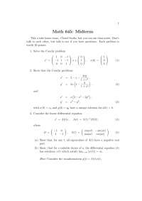 Midterm Exam - Differential Equations and Dynamic System I | MATH 645 ...