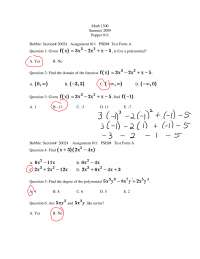 Resolution of Practice Test on Fundamentals of Math | MATH 1300 - Docsity