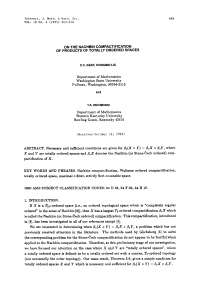 Compactification of Products of Totally Ordered Spaces | MATH 118 - Docsity