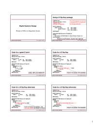 Review of VHDL for Sequential Circuits - Lecture Slides | ECE 480 - Docsity