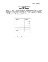 Final Exam with Solution - Signals and Systems | ECE 350 | Exams ...