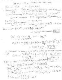Problem Set One Solutions - Physics 1 | PHY 1001 - Docsity