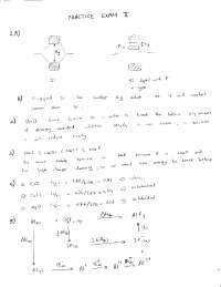 Practice Exam for Intermediate Descriptive Inorganic Chemistry | CHEM ...