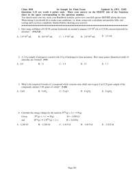 82 Questions on General Chemistry I - Sample for Final Exam | CHEM 1010 ...
