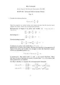 4 Solved Questions on Microeconomic Theory I - Midterm Exam | ECON 501 ...