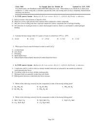 10 Multiple choice Questions on General Chemistry I | CHEM 1010 ...