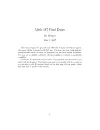 10 Questions for Final Exam - Discrete and Foundational Mathematics I ...