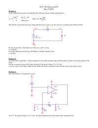 Homework 3 Practice Problems on Electronic Device Modeling | ECE 250 ...