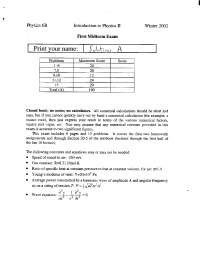 13 Solved Questions on Introductory Physics I - Exam 1 | PHYS 6 - Docsity