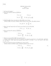 5 Questions with Solution of Advanced Electromagnetism | PHGN 462 - Docsity