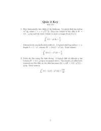 Sample Quiz #3 with Answer Key - Calculus II | MA 112 - Docsity