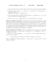 Practice Problems for Exam - Real Analysis - Fall 2009 | MATH 105 - Docsity