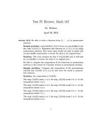 Exam 4 Review with Solution - Discrete and Foundational Mathematics I ...