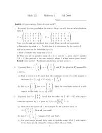 Introduction to Linear Algebra - Midterm Exam 2 - Fall 2008 | MATH 235 ...