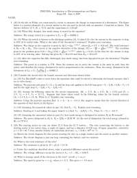 Electromagnetism and Optics - Old Exam with Solutions | PHGN 200 - Docsity