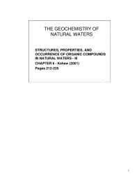 The Geochemistry of Natural Waters - Notes | GEOL 464 - Docsity
