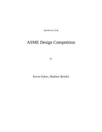 Lecture Notes on ASME Design Competition | MET 495 - Docsity