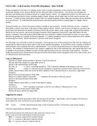Laboratory Exercise on Operating Systems | CECS 326 - Docsity