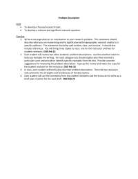 Problem Description - Geography Capstone | GEOG 4800 - Docsity