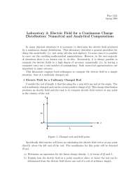 Lab 3 for Electromagnetism and Optics | PHYS 132 - Docsity