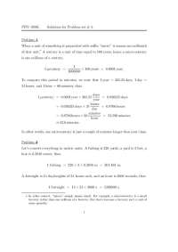 PHY-309K Problem Set #1: Unit Conversion & Speed/Volume Calculation Solutions