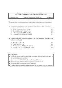 2 Problems on Introduction to Logic - Exam 2 | PHL 312
