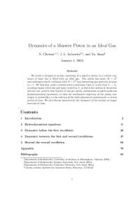 Dynamics of Massive Piston in an Ideal Gas - Fall 2003 | L A 1