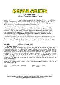 Vocabulary for Marketing Course Descriptions - Summer 2007 | ACC 312