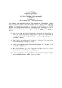 Principles of Macroeconomics Problem Set 6 - Boston College Economics Department