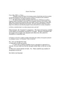 Exam Review: Mosquitoes, Probability, and Statistics - Prof. R.L. Gould