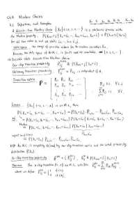Handwritten Notes on Markov Chains | STATS 102A