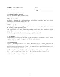 5 Practice Questions Final Exam - Cryptography | MATH 0209A - Docsity