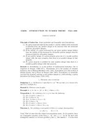 Proposition and Theorem in Number Theory: Congruences and Quadratic Residues