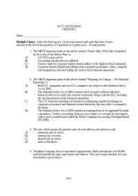 Exam 2 Questions Version 2 | Managerial Accounting | ACCT 102
