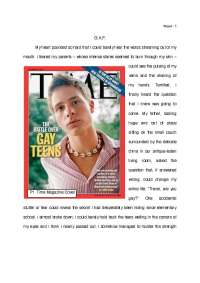 The Struggle of a Gay Adolescent: Parental Acceptance and Homophobia