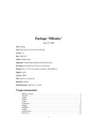 Miscellaneous Functions from M. Kohl: R Package for Statistical Analysis